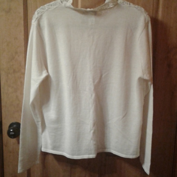 NWT Coldwater Creek Crochet Front Cardigan - Picture 5 of 7
